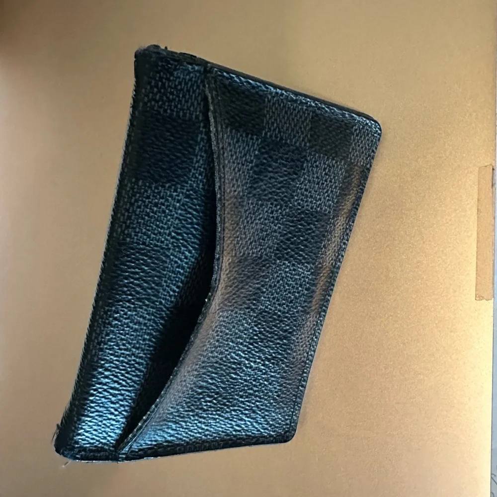 Louis Vuitton Pocket Organizer / Men’s Blue Checkered Wallet